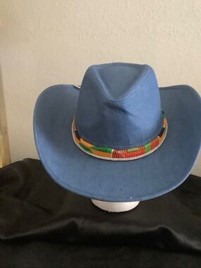 Afrocentric cowboy hat denim.